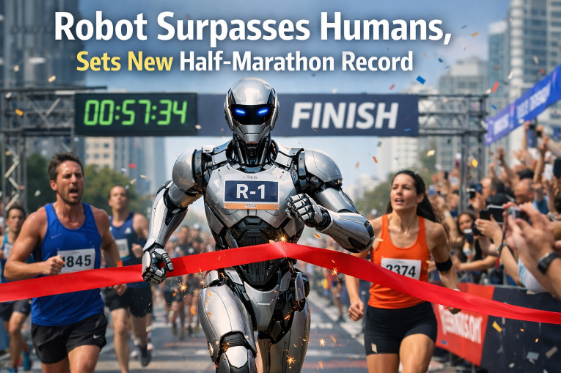 Robot Surpasses Humans, Sets New Half-Marathon Record